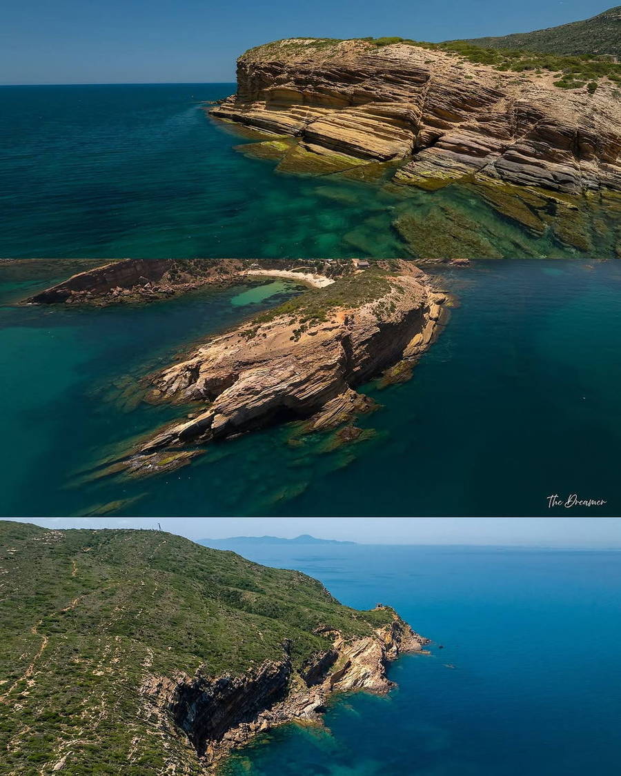 Three views of the Mediterranean coastline